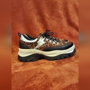 PUNKROSE Leopard Print Chunky Platform Sneakers